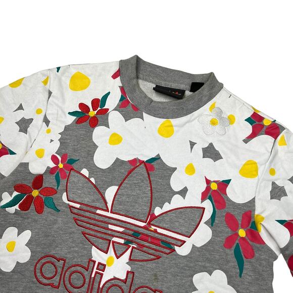 Adidas x Pharrell Williams Limited Edition Floral Daisy Crewneck Sweatshirt XS - Picture 3 of 6